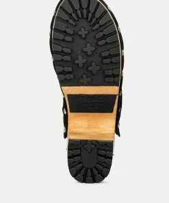 Rag & Co Clogs TULLEY Suede Clog Mules In Black