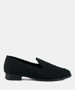Rag & Co BOUGIE Black Organic Canvas Loafers