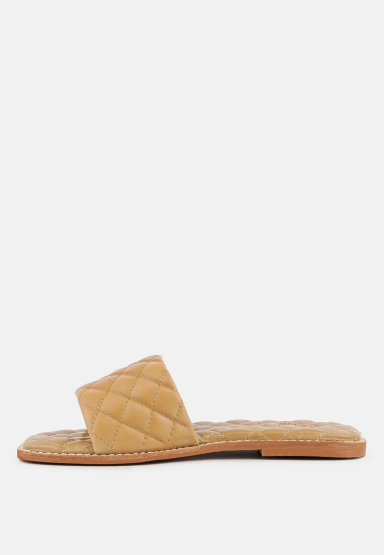 Rag & Co ODALTA Beige Handcrafted Quilted Summer Flats 6 Rag & Co ODALTA Beige Handcrafted Quilted Summer Flats