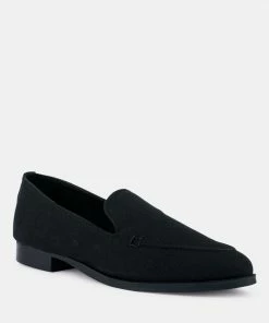 Rag & Co BOUGIE Black Organic Canvas Loafers
