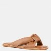 Rag & Co Flats CHUBS Tan Puffy Strap Sliders Flat 1 Rag & Co Flats CHUBS Tan Puffy Strap Sliders Flat