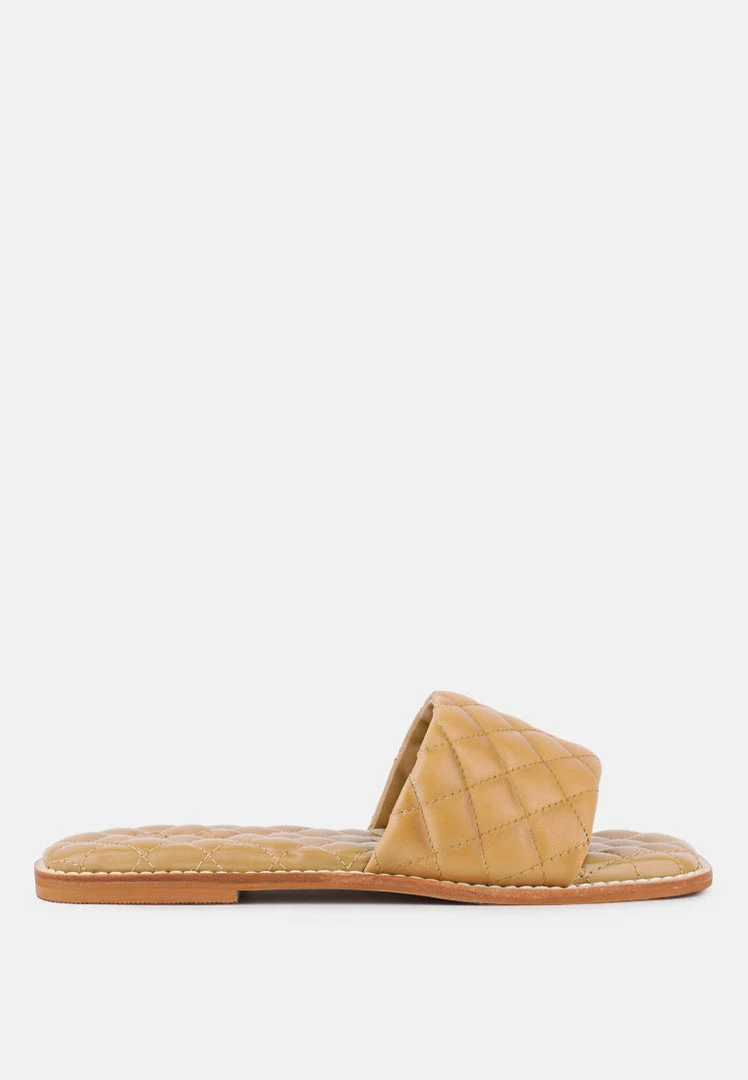 Rag & Co ODALTA Beige Handcrafted Quilted Summer Flats 4 Rag & Co ODALTA Beige Handcrafted Quilted Summer Flats