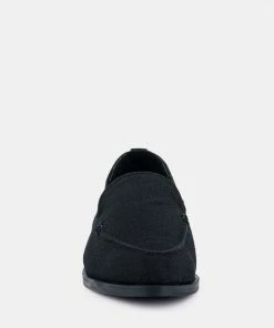 Rag & Co BOUGIE Black Organic Canvas Loafers