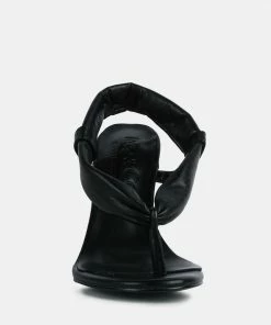 Rag & Co SINGLES Black High Heeled Thong Sandals 11 Rag & Co SINGLES Black High Heeled Thong Sandals