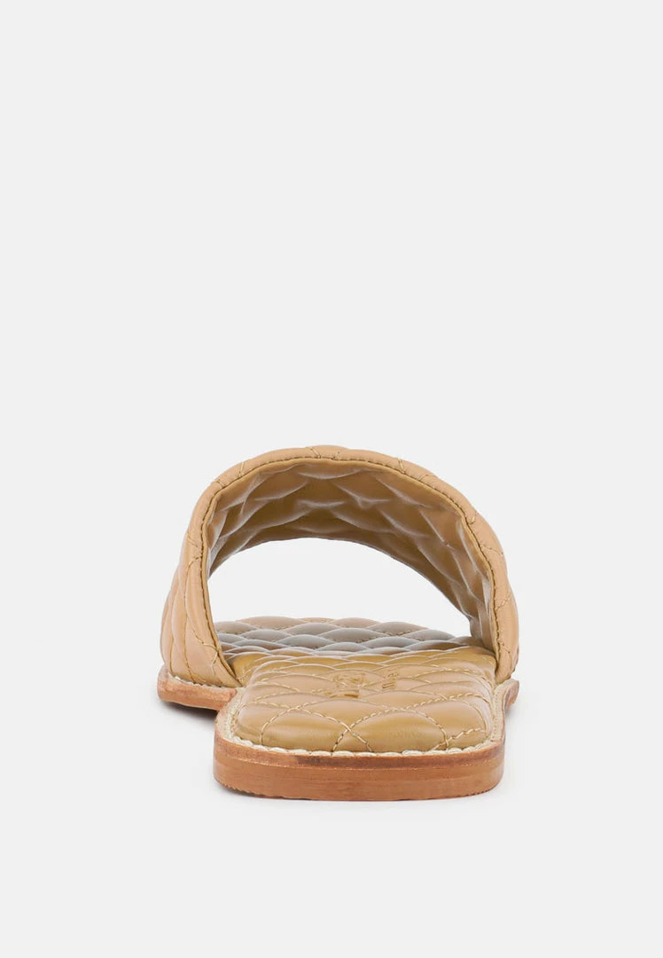 Rag & Co ODALTA Beige Handcrafted Quilted Summer Flats 7 Rag & Co ODALTA Beige Handcrafted Quilted Summer Flats