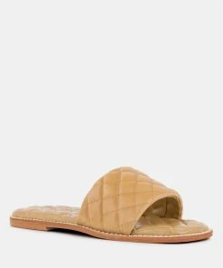 Rag & Co ODALTA Beige Handcrafted Quilted Summer Flats