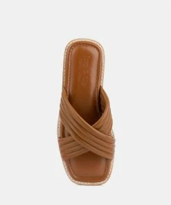 Rag & Co EURA Tan Quilted Leather Flats 14 Rag & Co EURA Tan Quilted Leather Flats