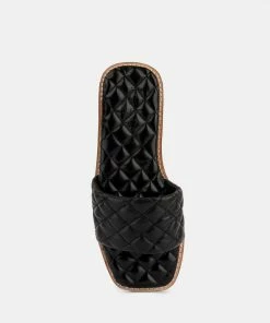 Rag & Co ODALTA Black Handcrafted Quilted Summer Flats 14 Rag & Co ODALTA Black Handcrafted Quilted Summer Flats