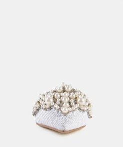 Rag & Co ASTRE Embellished Delicate Pearl Mules In White 11 Rag & Co ASTRE Embellished Delicate Pearl Mules In White