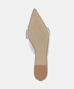 Rag & Co ASTRE Embellished Delicate Pearl Mules In White 15 Rag & Co ASTRE Embellished Delicate Pearl Mules In White