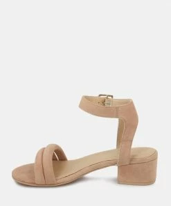 Rag & Co AMELIA Beige Block Heel Sandal