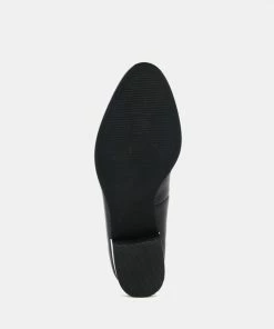 Rag & Co ANNA Black Leather Slip-on Loafers Loafers & Ballerinas