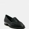 Rag & Co ANNA Black Leather Slip-on Loafers Loafers & Ballerinas