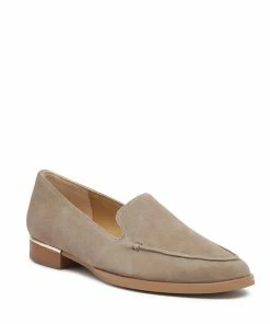 Rag & Co Official Store 36 Rag & Co ANNA Taupe Suede Leather Loafers Loafers & Ballerinas