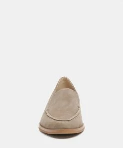 Rag & Co ANNA Taupe Suede Leather Loafers Loafers & Ballerinas