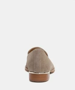 Rag & Co ANNA Taupe Suede Leather Loafers Loafers & Ballerinas