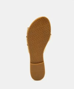 Rag & Co Flats ARIS Gold Strappy Slip-on Sandal