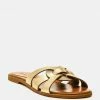 Rag & Co Flats ARIS Gold Strappy Slip-on Sandal 1 Rag & Co Flats ARIS Gold Strappy Slip-on Sandal