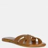 Rag & Co ARIS Tan Strappy Slip-on Sandal Flats