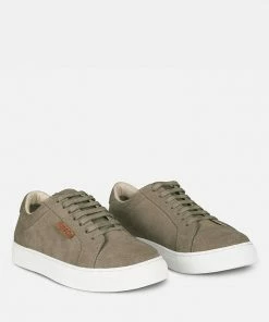 Rag & Co ASHFORD Taupe Fine Suede Handcrafted Sneakers