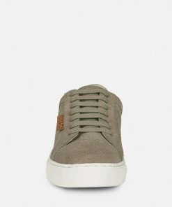 Rag & Co ASHFORD Taupe Fine Suede Handcrafted Sneakers
