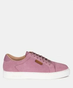 Rag & Co ASHFORD Pink Fine Suede Handcrafted Sneakers