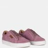 Rag & Co ASHFORD Pink Fine Suede Handcrafted Sneakers