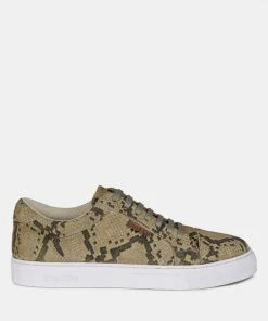 Rag & Co ASHFORD Snake Skin Print Handcrafted Sneakers