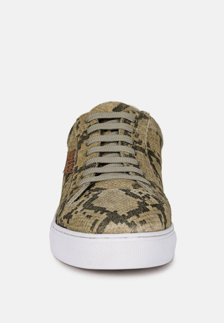 Rag & Co ASHFORD Snake Skin Print Handcrafted Sneakers 5 Rag & Co ASHFORD Snake Skin Print Handcrafted Sneakers