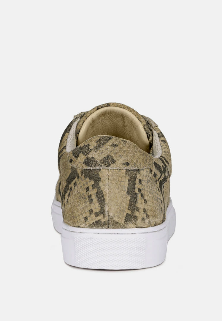 Rag & Co ASHFORD Snake Skin Print Handcrafted Sneakers 7 Rag & Co ASHFORD Snake Skin Print Handcrafted Sneakers