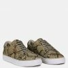 Rag & Co ASHFORD Snake Skin Print Handcrafted Sneakers