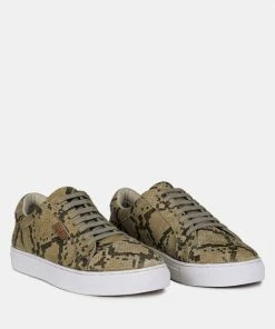 Rag & Co ASHFORD Snake Skin Print Handcrafted Sneakers