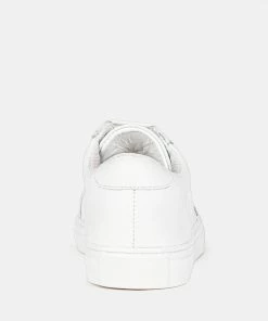 Rag & Co ASHFORD White Fine Leather Handcrafted Sneakers