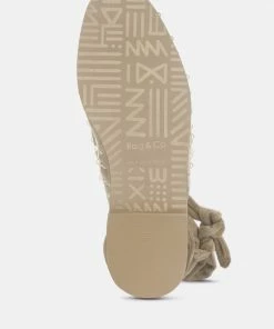 Rag & Co Asante Crisscross Beaded Veil Velvet Mules In Taupe Flats