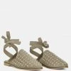 Rag & Co Asante Crisscross Beaded Veil Velvet Mules In Taupe Flats
