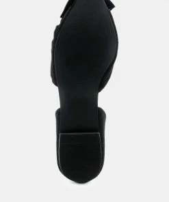 Rag & Co BAAKO Black Knotted Shoe Flats