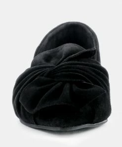 Rag & Co BAAKO Black Knotted Shoe Flats