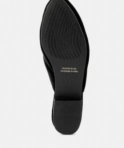 Rag & Co BATISTE Black Velvet Handcrafted Mules