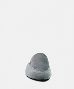 Rag & Co BATISTE Grey Velvet Handcrafted Mules