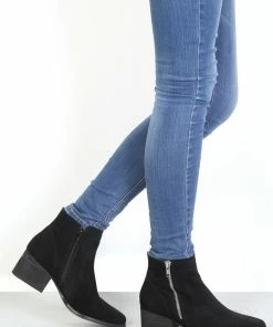 Rag & Co BAUENA Black Ankle Boots With Zip Closure