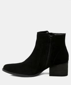 Rag & Co BAUENA Black Ankle Boots With Zip Closure