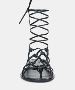 Rag & Co BAXEA Handcrafted Black Tie Up String Flats 10 Rag & Co BAXEA Handcrafted Black Tie Up String Flats