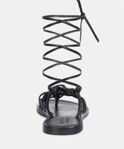 Rag & Co BAXEA Handcrafted Black Tie Up String Flats 12 Rag & Co BAXEA Handcrafted Black Tie Up String Flats