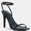 Rag & Co BLONDES Black Croc High Heeled Sandal Sandals 2 Rag & Co BLONDES Black Croc High Heeled Sandal Sandals