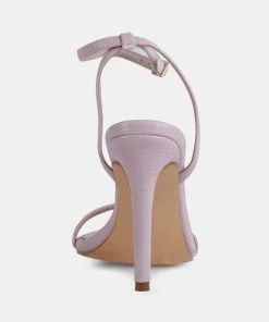 Rag & Co Sandals BLONDES Pink Croc High Heeled Sandal