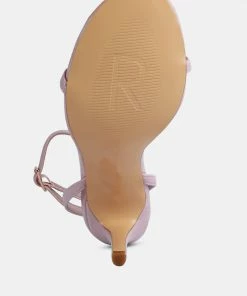 Rag & Co Sandals BLONDES Pink Croc High Heeled Sandal