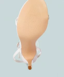 Rag & Co BLONDES White Croc High Heeled Sandal Sandals 15 Rag & Co BLONDES White Croc High Heeled Sandal Sandals