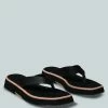 Rag & Co X BLUNT Flat Thong Sandal In Black Flats