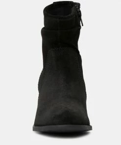 Rag & Co BOWIE Black Stacked Heel Leather Boots 11 Rag & Co BOWIE Black Stacked Heel Leather Boots