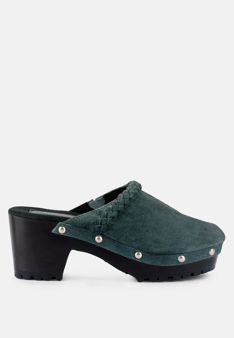 Rag & Co INCA Grey Fine Suede Leather Clogs 4 Rag & Co INCA Grey Fine Suede Leather Clogs